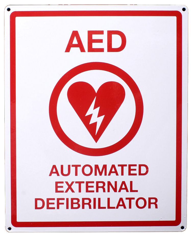 First Voice® Flat AED Wall Sign (Metal) - Image 2