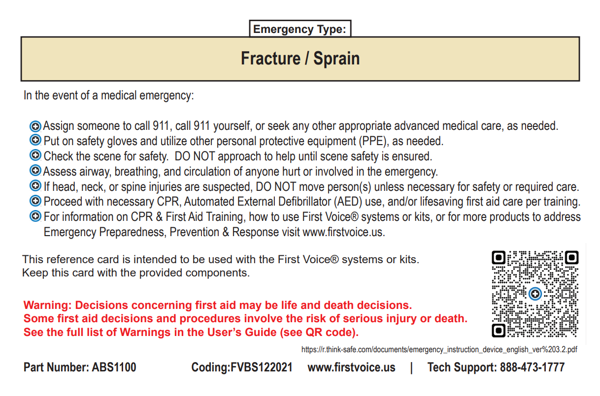 First Voice® Bone/Sprain Replacement Pack for SET System - Image 3
