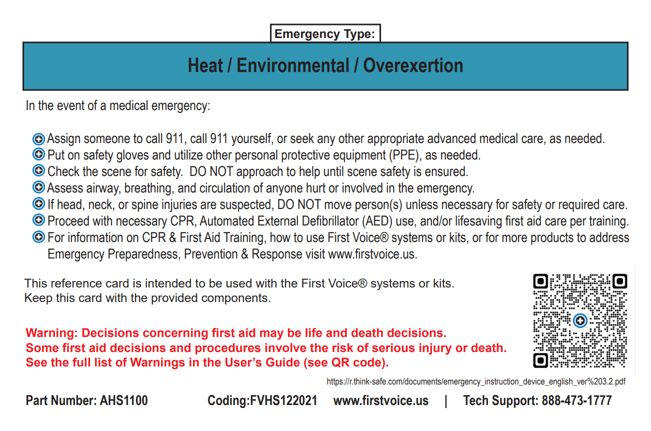 First Voice® Heat/Cold/Overexertion Replacement Pack for SET System - Image 3