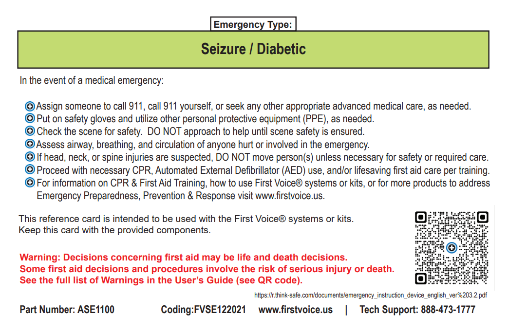 First Voice® Seizure/Diabetic Replacement Pack for SET System - Image 3