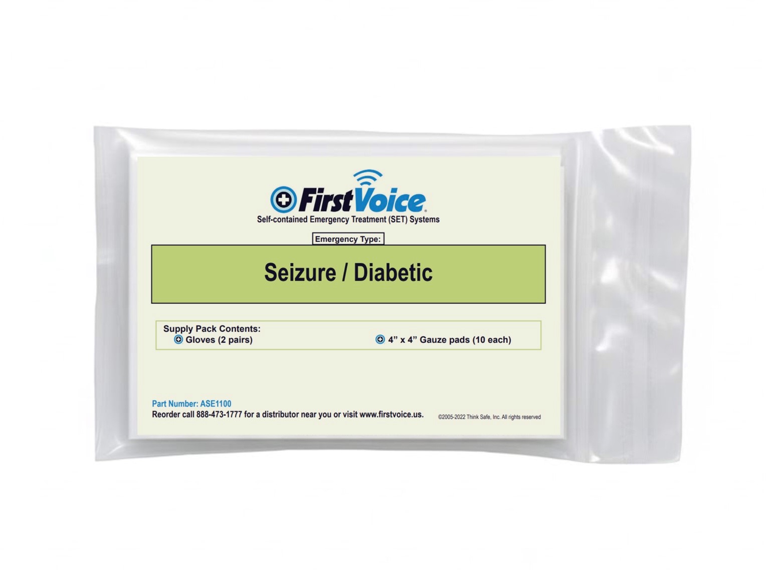 First Voice® Seizure/Diabetic Replacement Pack for SET System