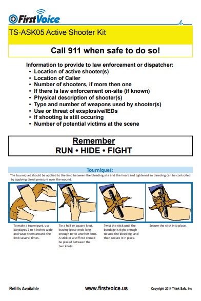 First Voice® Active Shooter Trauma Kit in Polybag (Multiple Person) - Image 3