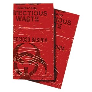 First Voice® Red Biohazard Bags, 7-10 Gal (10 Pk)