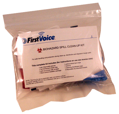 First Voice® Bloodborne Pathogen Cleanup Kit - Image 2