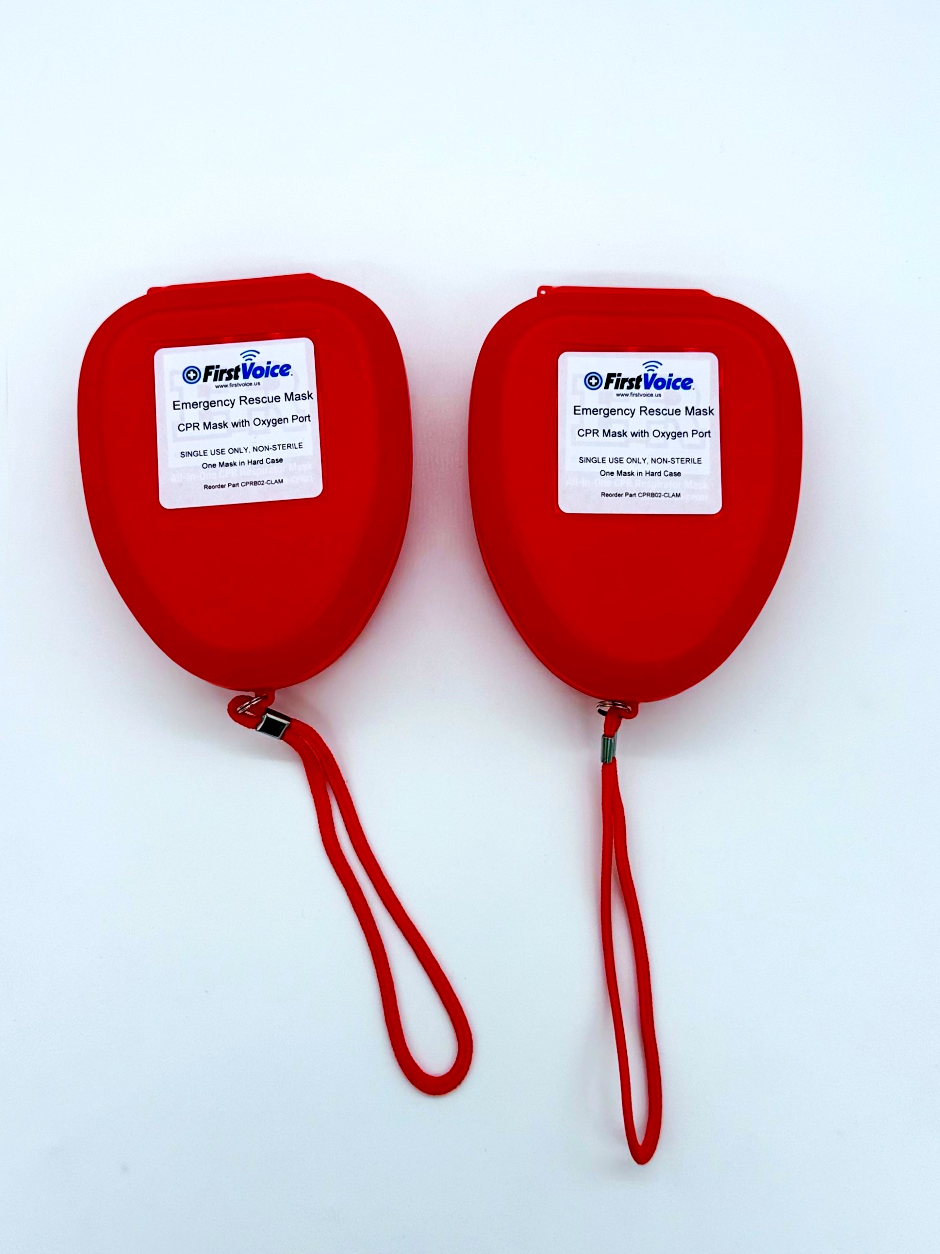 First Voice® CPR Mask w/Replaceable Valve in Clamshell Case (2 Pk) - Image 2