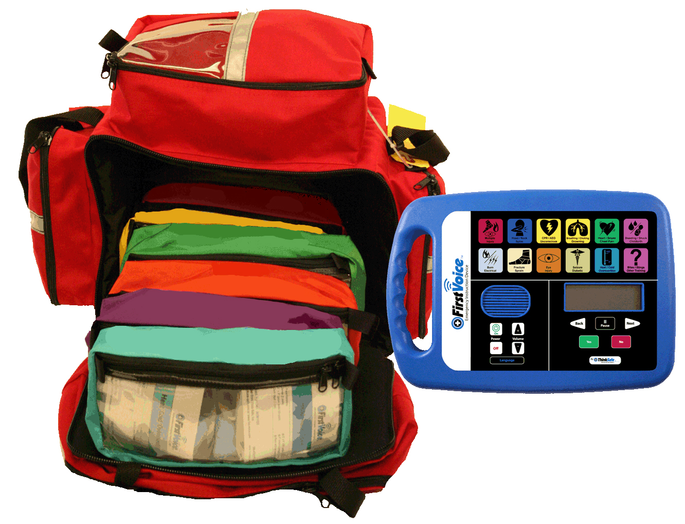 First Voice® Self-contained Emergency Treatment (SET) System in Jump Bag