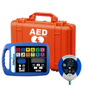 First Voice® Self-contained Emergency Treatment (SET) System & Emergency Instruction Device (EID) in Rugged Carrying Case with HeartSine 350P AED