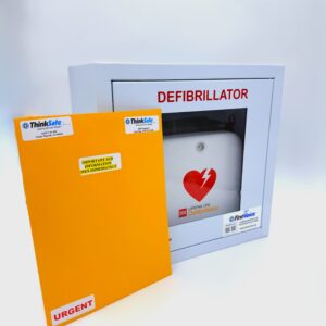 LIFEPAK® CR2 Wifi Semi-Auto AED in Carrying Bag with Alarmed Cabinet & Medical Direction (English)