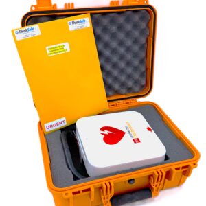 LIFEPAK® CR2 Cellular Semi-Auto AED with Handle in Rugged Case & Medical Direction (English/Spanish)