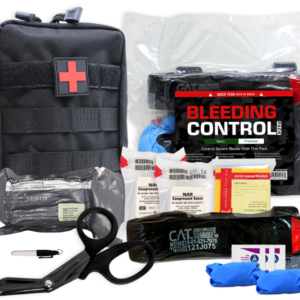 First Voice® On The Go Remote Trauma Response Kit in Black Tactical BaG
