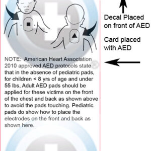 First Voice® AED Pediatric Use Decal Set (10 Pk)