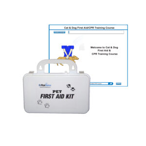 First Voice® Pet First Aid Go Kit - Basic (with Cat & Dog First Aid/CPR Training Course)