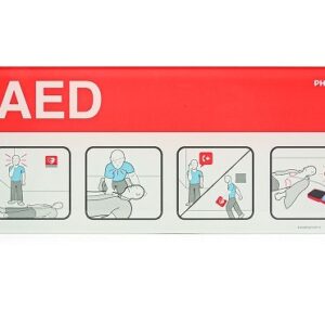 Philips AED Awareness Placard, Red