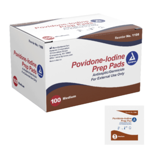 First Voice® Povidone Iodine Prep Pad - Medium (Box of 100)
