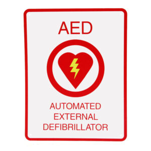 First Voice® Flat AED Wall Sign (Plastic)