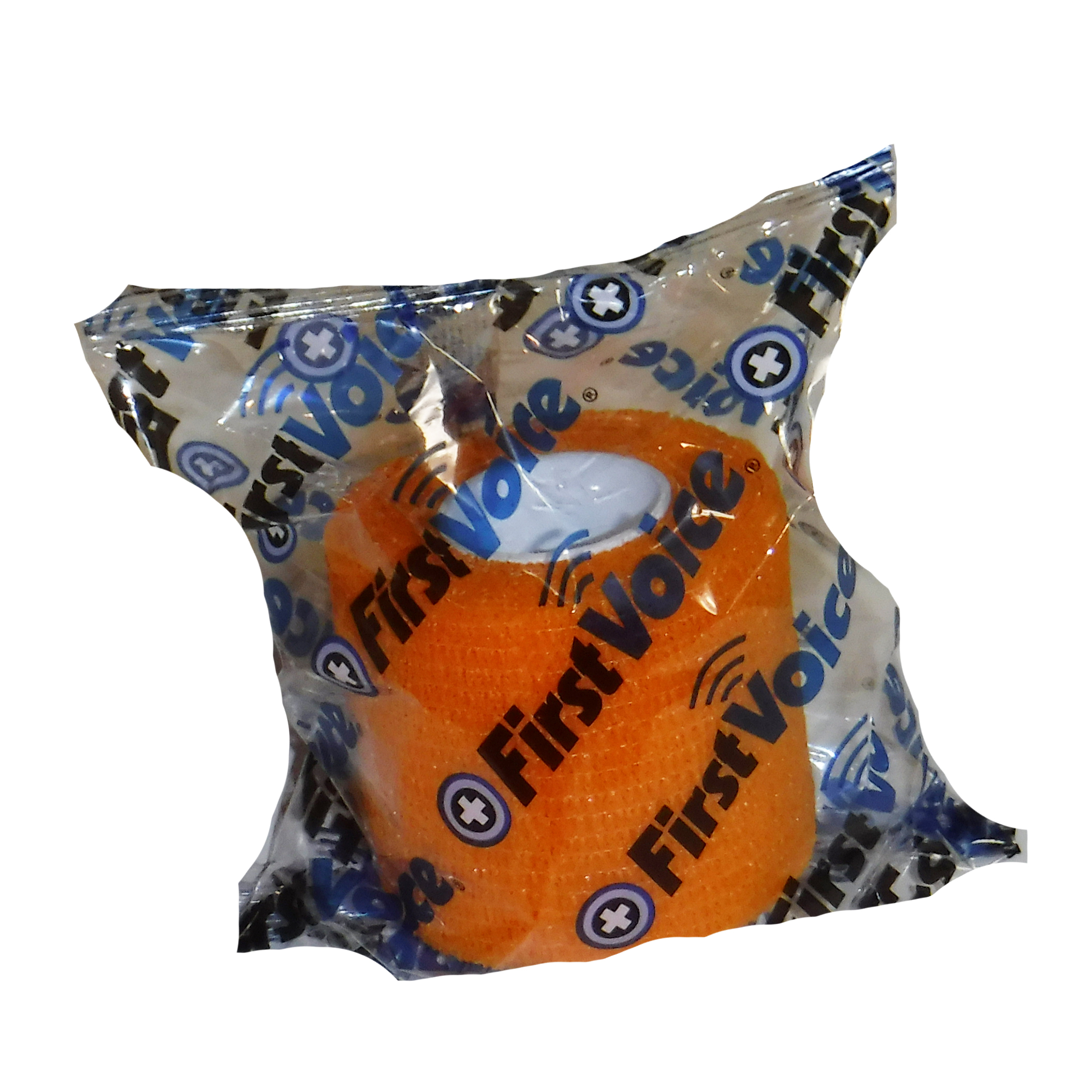 First Voice® Non-Latex Self-Adherent Wrap, 2" x 5 yds Orange (4 Pk)