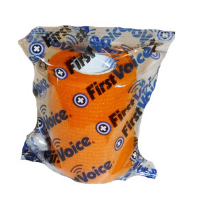 First Voice® Non-Latex Self-Adherent Wrap, 3" x 5 yds Orange (8 Pk)
