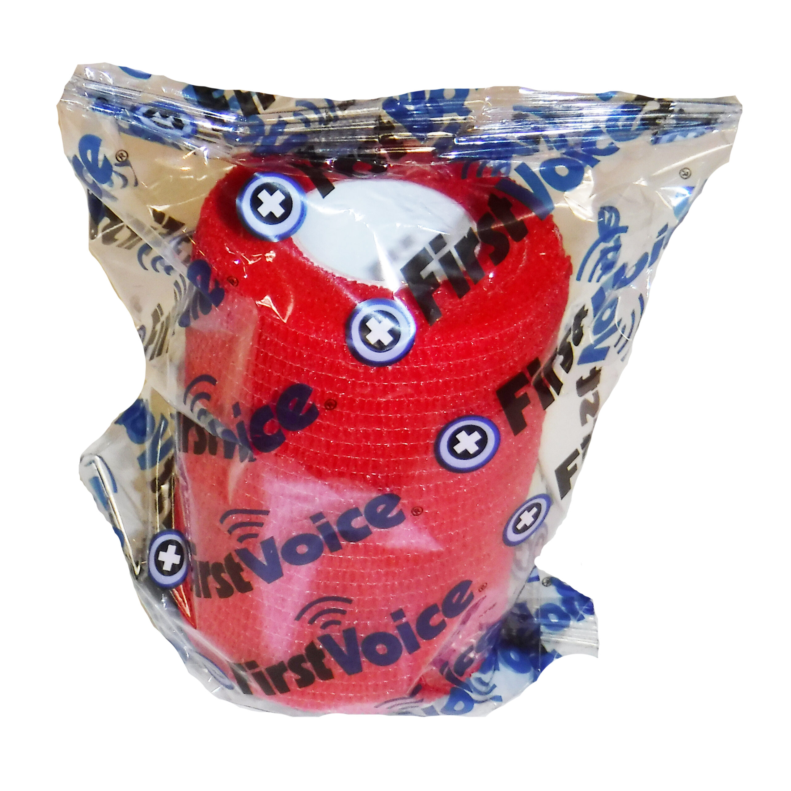 First Voice® Non-Latex Self-Adherent Wrap, 3" x 5 yds True Red (8 Pk)