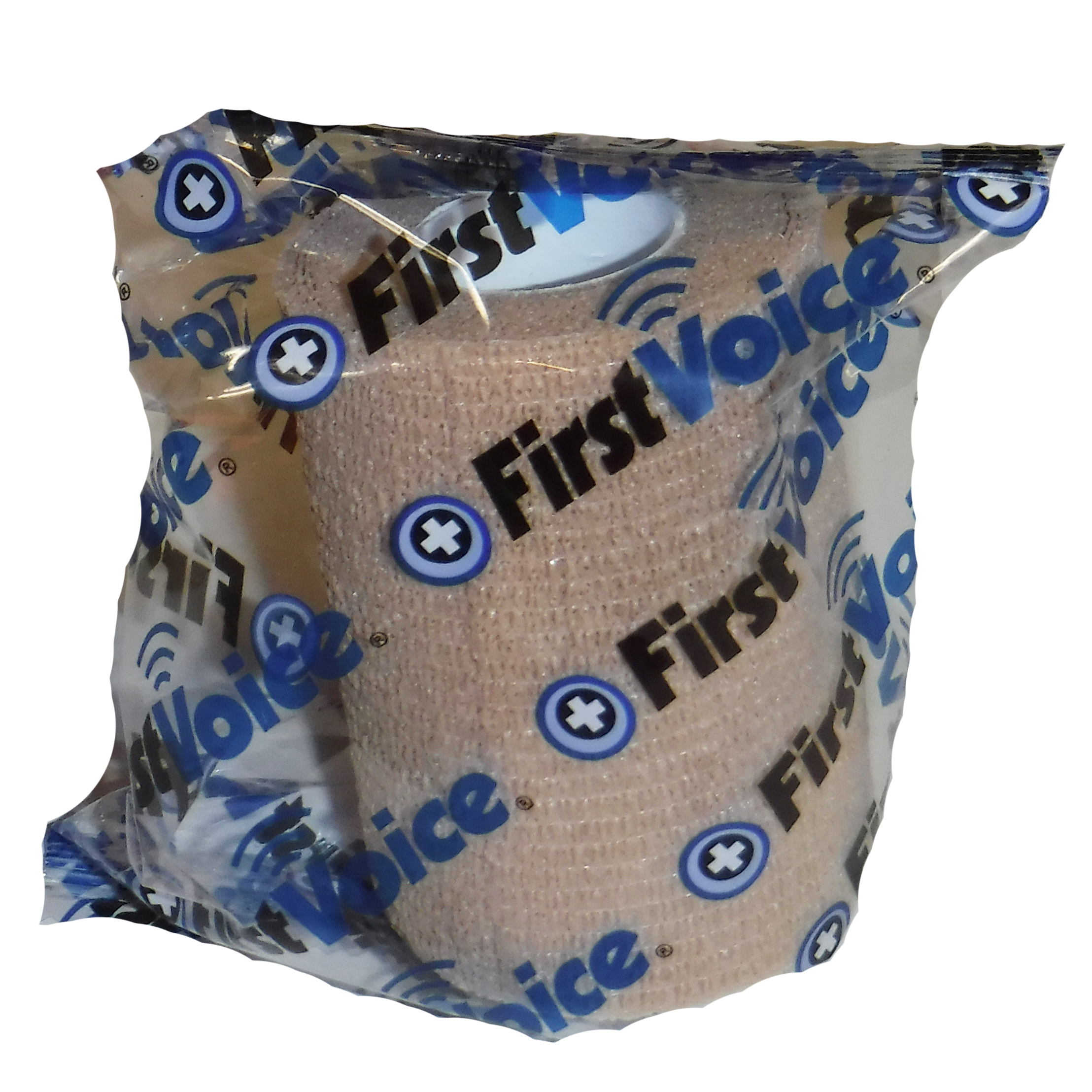 First Voice® Non-Latex Self-Adherent Wrap, 3" x 5 yds Tan (8 Pk)