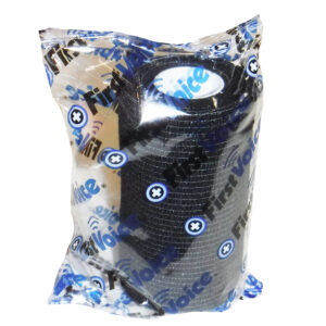 First Voice® Non-Latex Self-Adherent Wrap, 4" x 5 yds Black