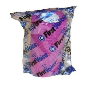 First Voice® Non-Latex Self-Adherent Wrap, 4" x 5 yds Bright Pink