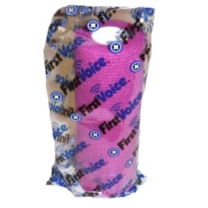 First Voice® Non-Latex Self-Adherent Wrap, 5" x 5 yds Bright Pink (8 Pk)