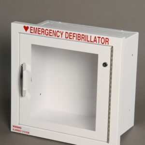 First Voice®Small Stainless Steel Fully Recessed AED Cabinet Only
