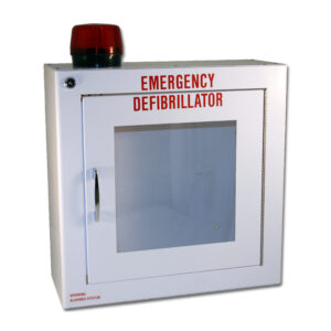 First Voice® Small Surface Mounted AED Cabinet with Alarm & Strobe