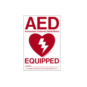 First Voice® AED Equipped Window/Door Sticker, Indoor Only (1 Ea)