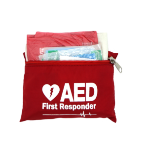 First Voice® Basic AED Responder Kit in Red Nylon Zipper Bag