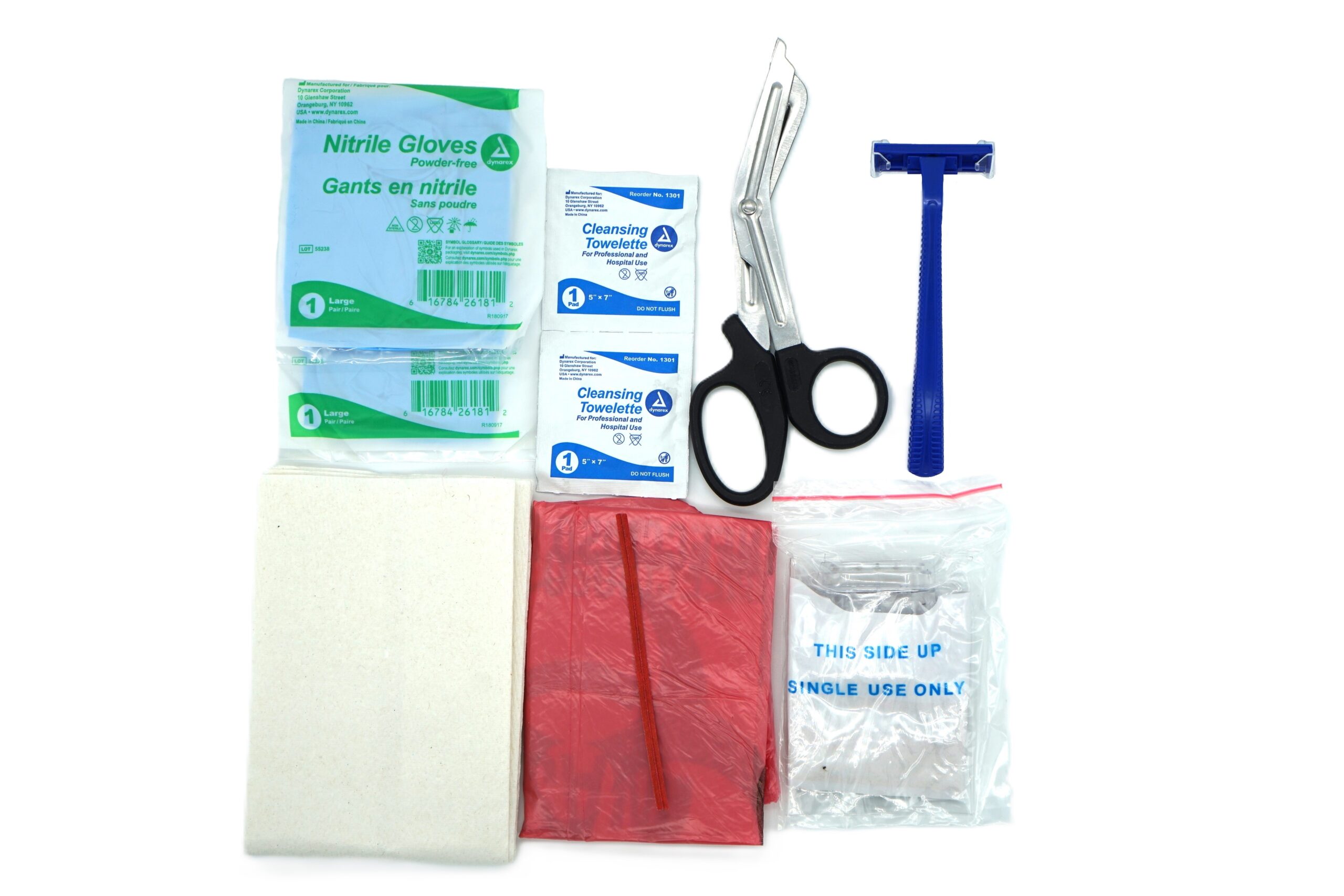 First Voice® Basic AED Responder Kit in Red Nylon Zipper Bag - Image 3