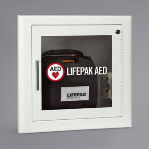 Stryker® Recessed Mount AED Cabinet with Audible Alarm (White)