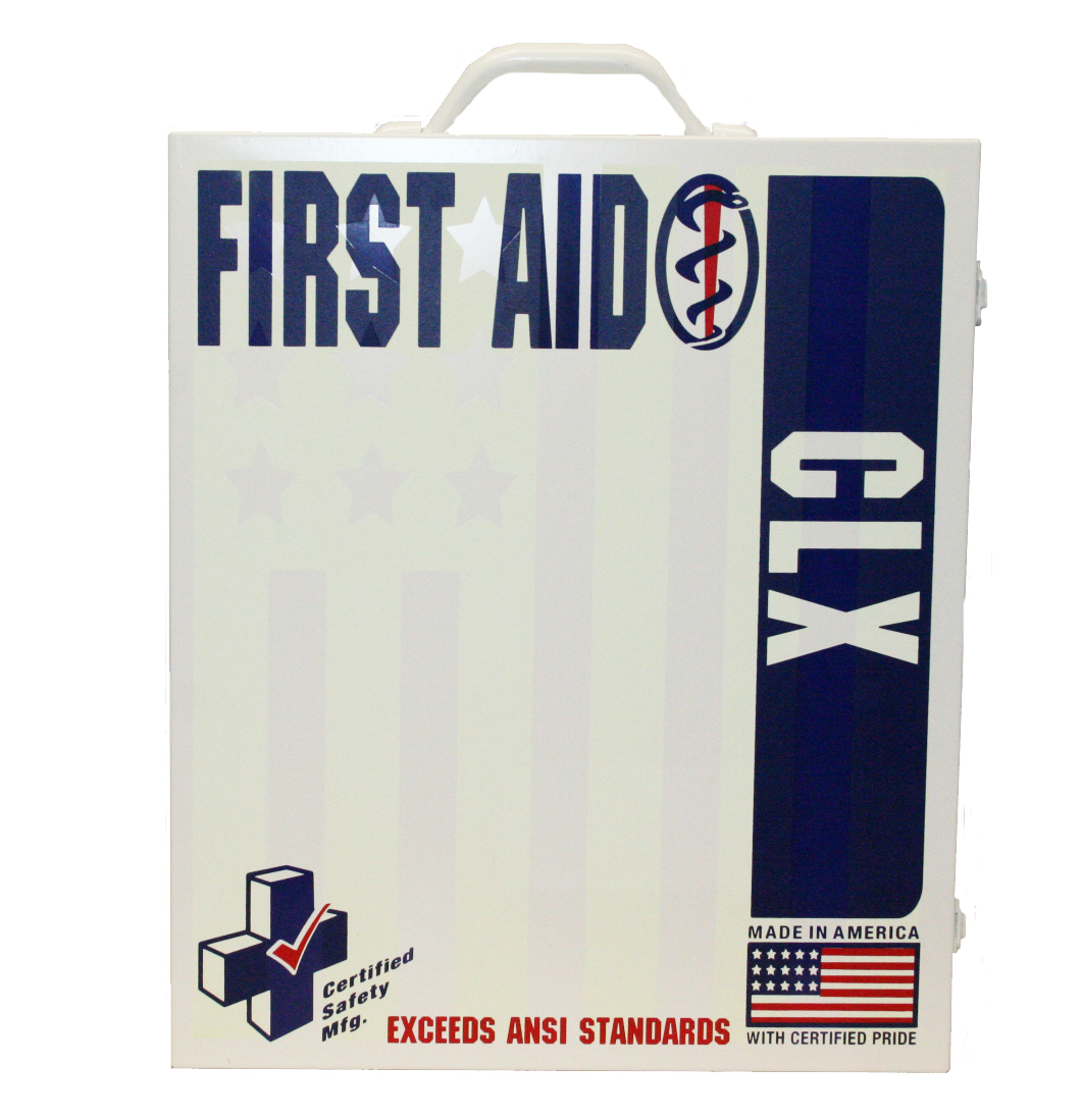 First Voice® Unitized 100 person ANSI Compliant First Aid Kit in Metal Cabinet