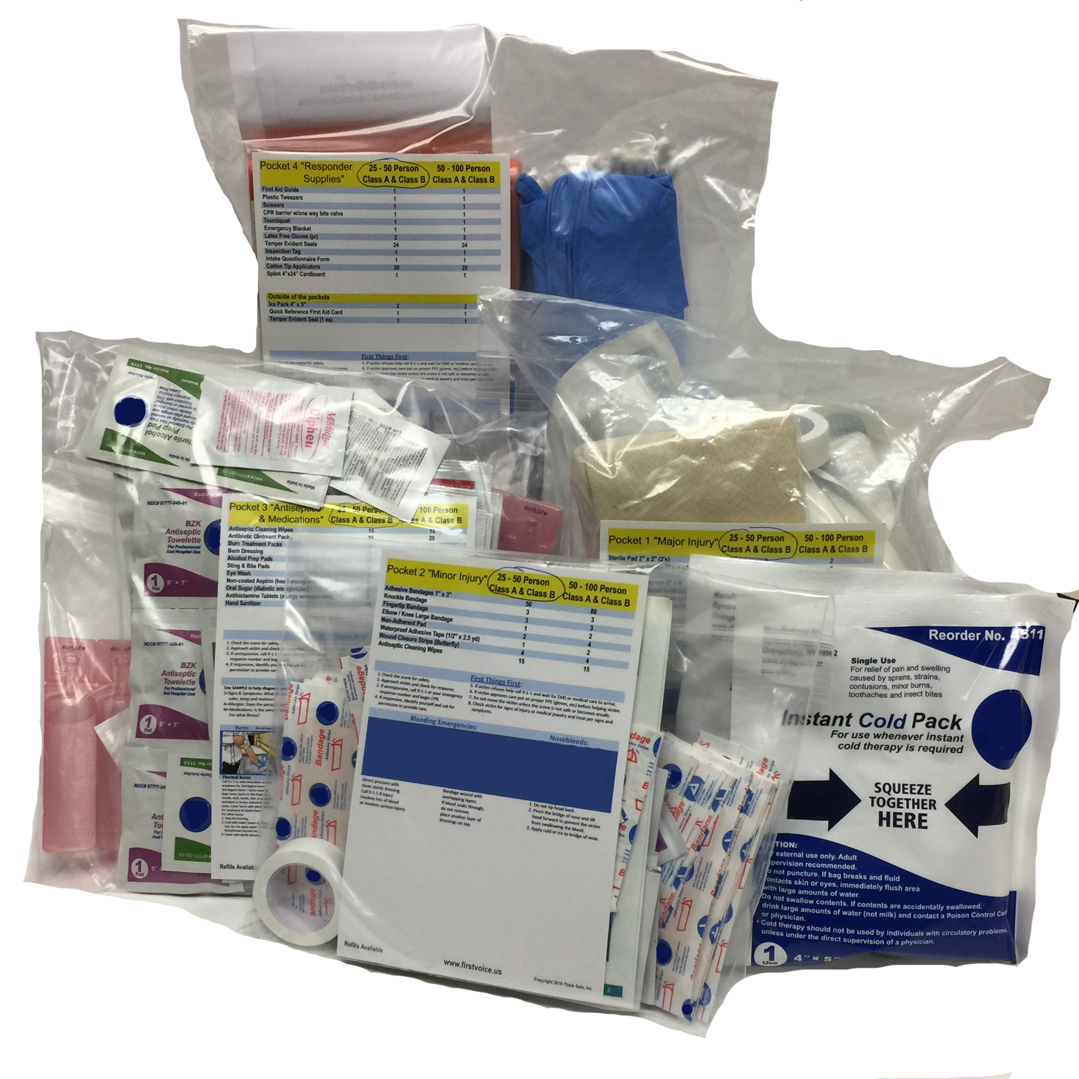 First Voice® ANSI Standard First Aid Kit Refill (50 Ppl)