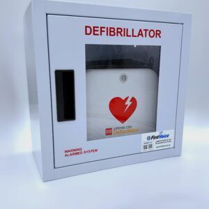 LIFEPAK® CR2 Wifi Full-Auto AED in Carrying Bag with Cabinet (English/Spanish)