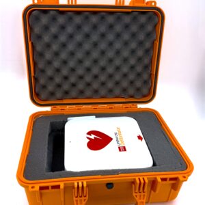 LIFEPAK® CR2 Cellular Semi-Auto AED with Handle in Rugged Case (English/Spanish)