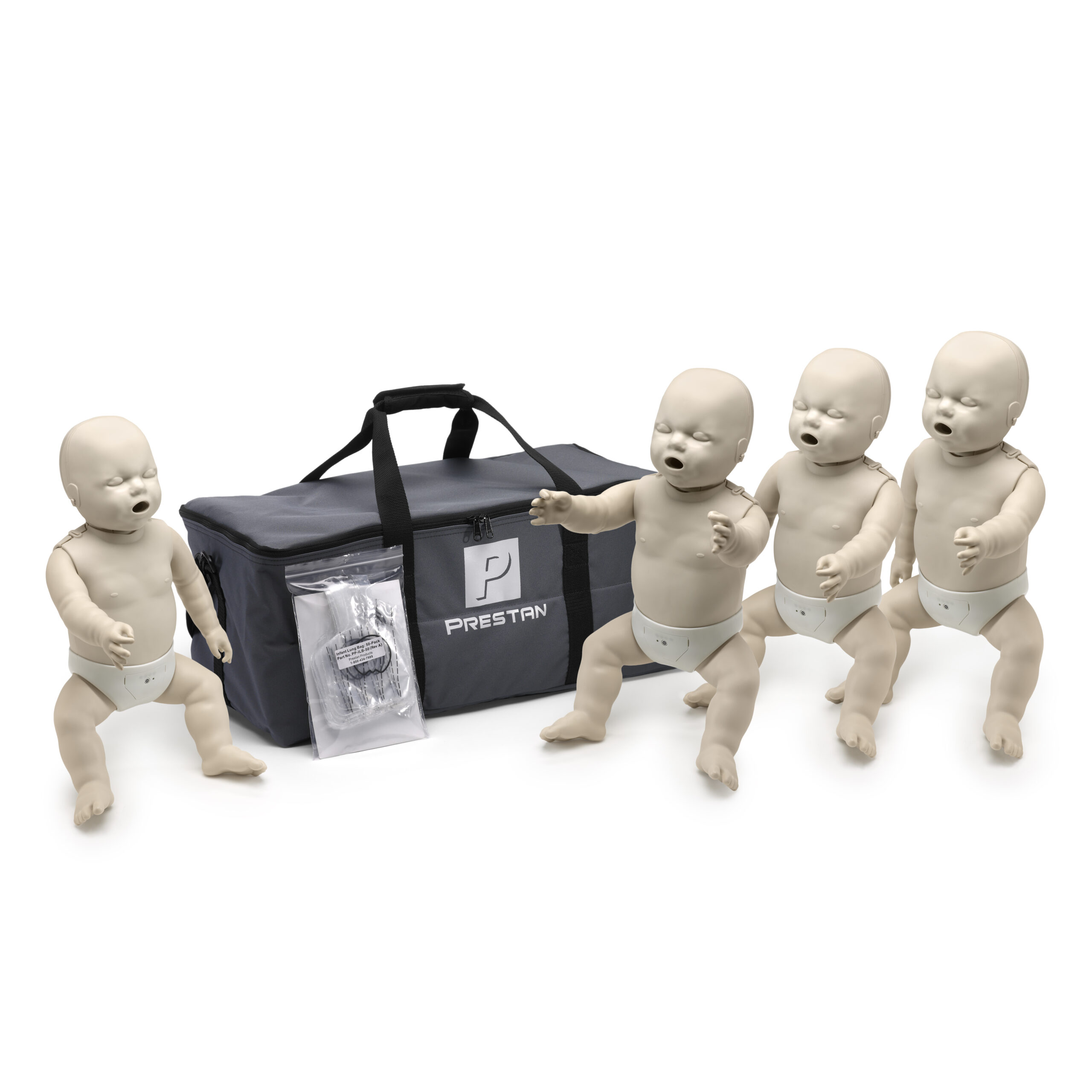 PRESTAN® Professional Infant CPR-AED Training Manikin 4 Pack w/ CPR Monitor