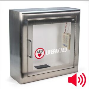 Stryker® Surface-Mount AED Cabinet with Audible Alarm (Stainless)