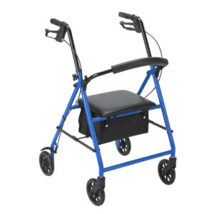 Dynarex DynaGo™ Advantage Rollator, 300lb Capacity, Blue