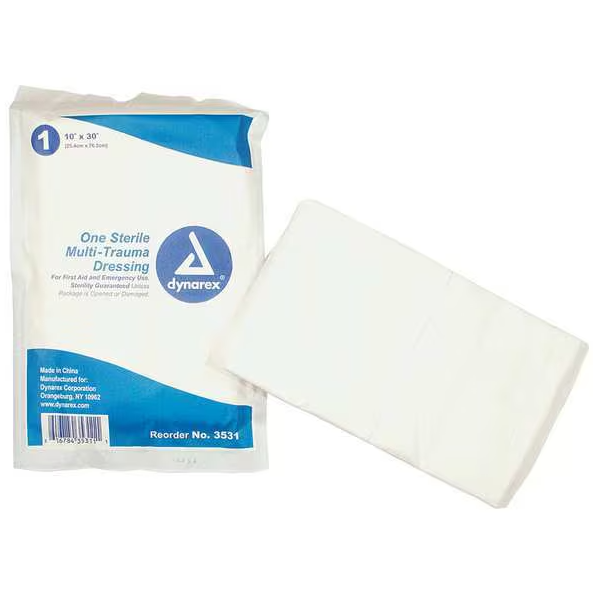 First Voice® 10" x 30" Multi-trauma dressing- 5 Pack - Image 2