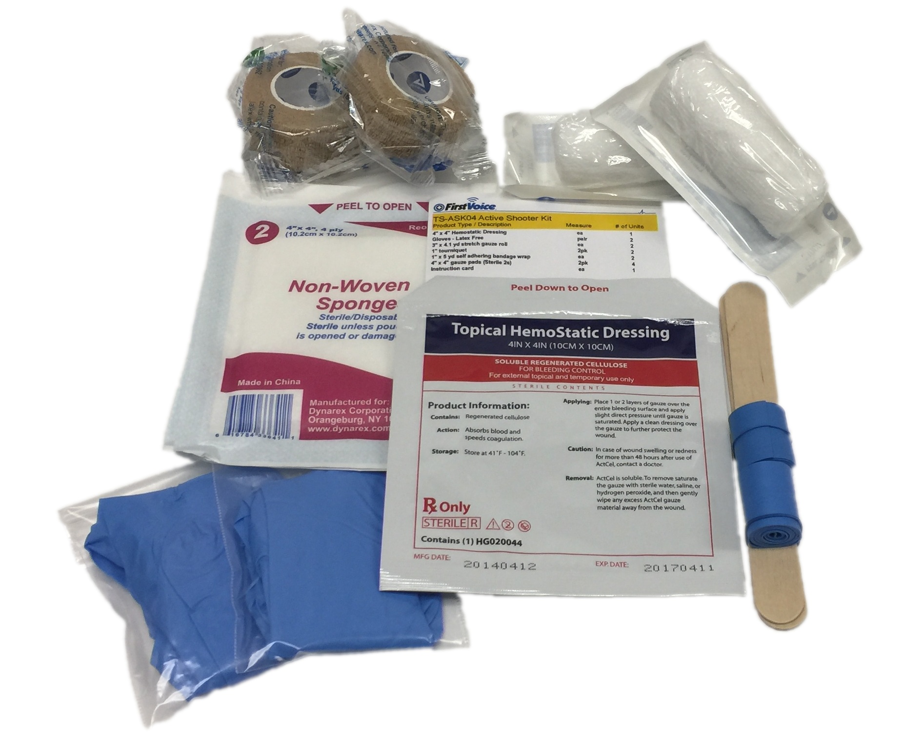First Voice® Active Shooter Trauma Kit in Polybag (1 person)