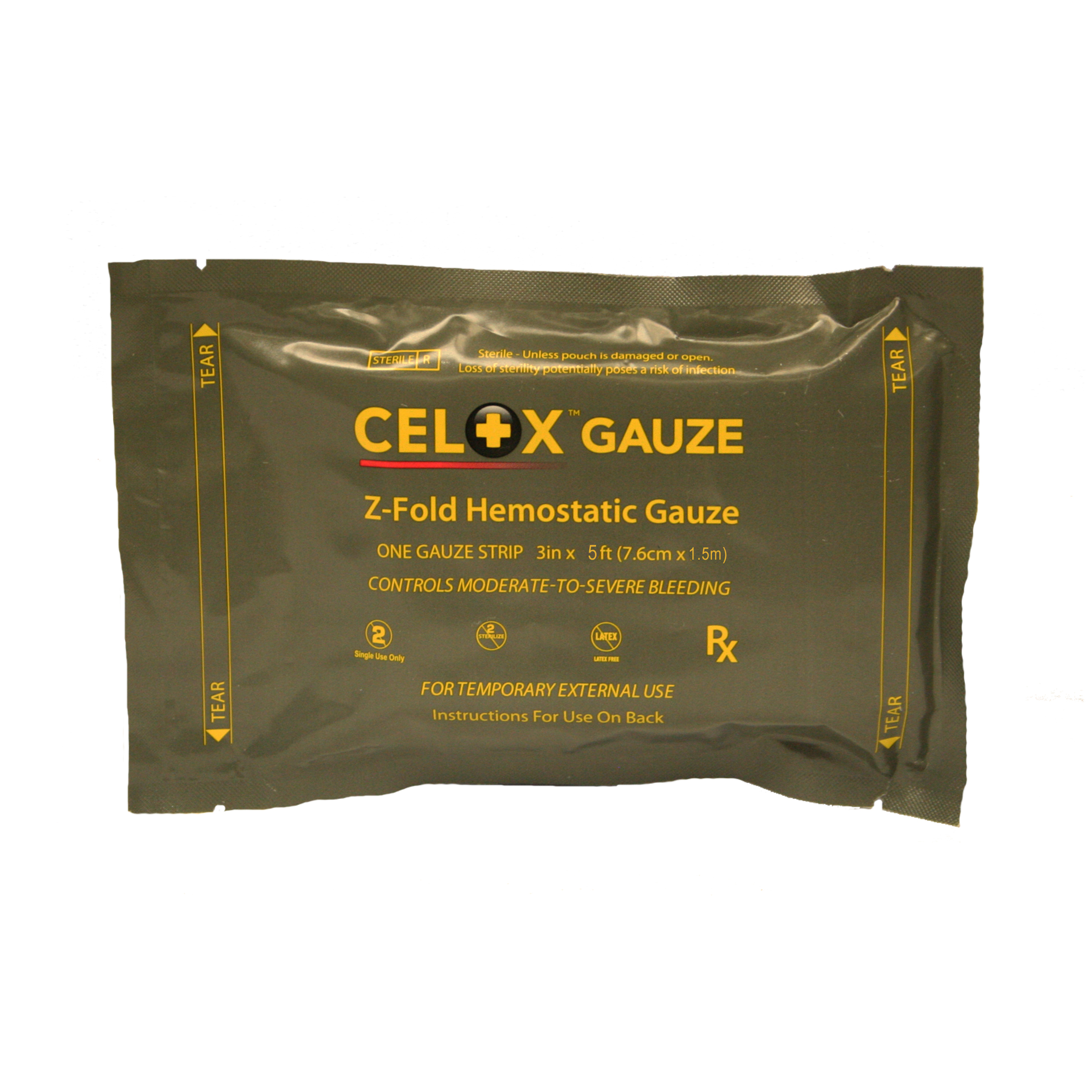CELOX™ Z Folded 3" x 5ft Roll High Density Hemostatic Clotting Gauze