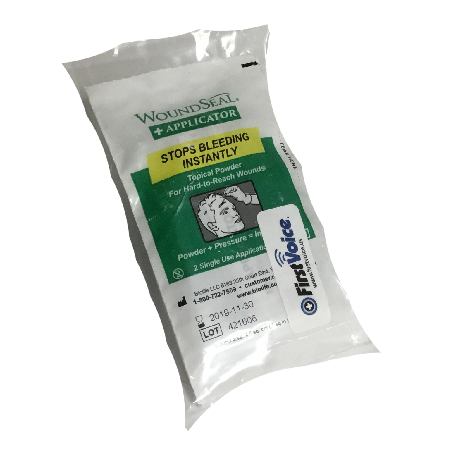 First Voice® WoundSeal Blood Clot Powder Applicator Pack (8 Pcs)