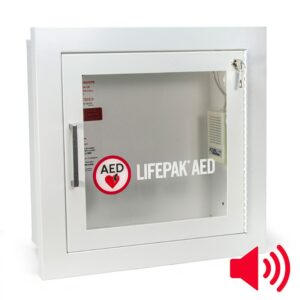Stryker® Recessed Fire Rated AED Cabinet with Audible Alarm (White)