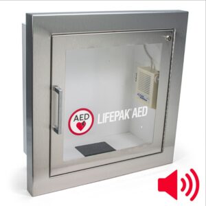 Stryker® Recessed AED Cabinet with Audible Alarm (Stainless)