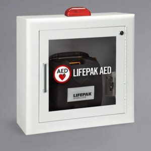 Stryker® Surface-Mount AED Cabinet with Strobe Light and Audible Alarm (White)