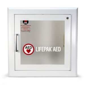 Stryker® Semi-Recessed AED Cabinet with Audible Alarm (White)