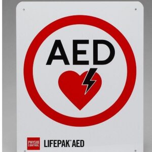 Stryker® Flat AED Wall Sign with LIFEPAK Logo, 8x10