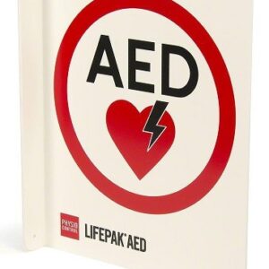 Stryker® T-Mount AED Wall Sign with LIFEPAK Logo, 8x10