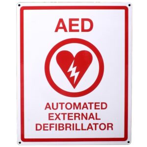 First Voice® Flat AED Wall Sign (Metal)